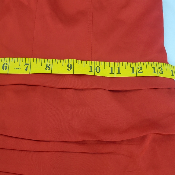 Express Red Strapless Ruffled Size 4 Dress - Picture 12 of 16